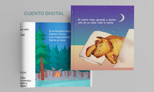 Cuento El lobito Hans aprende a dormir solo en su cama